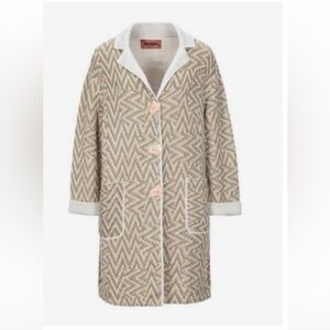 Missoni Cream and Tan Zigzag Cardigan